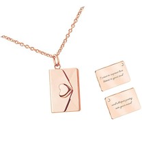 Personalized Custom Envelope Locket Necklace for - £35.27 GBP