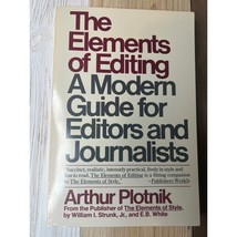 Elements of Editing by Plotnik 1984 Children&#39;s Board Books Paperback Vin... - $5.00