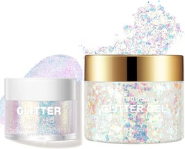 Holographic Body Glitter for Body Face Hair and Lip Glitter Makeup. Color Changi - £18.79 GBP