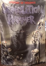 DEMOLITION HAMMER Epidemic of Violence FLAG CLOTH POSTER Thrash Metal - £15.80 GBP