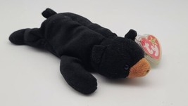 RARE Ty Beanie Baby Blackie The Bear Plush TOY *SEE PICS* - £43.47 GBP
