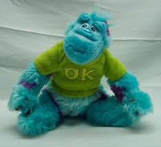 Disney Monsters Inc University Sulley In Ok Frat Shirt 6&quot; Plush Stuffed Animal - £11.85 GBP
