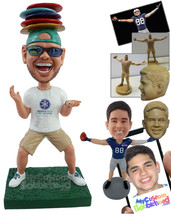 Personalized Bobblehead Funny looking guy in a juggling pose wearing shorts and  - £73.18 GBP