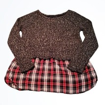 Sanctuary Gray Sweater and Flannel Combo Long Sleeves Top Blouse Size XS - $24.70