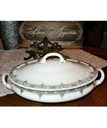 A.P. Austria Queen Adolph Persch Covered Vegetable Bowl Florals &amp; Gold A... - $743.95 MXN