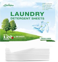 Laundry Detergent Sheets Eco-Friendly &amp; Hypoallergenic  (120 Loads) 60 S... - $15.31 CAD