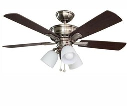 Vaurgas 44 Inch LED Indoor Ceiling Fan ~ Brushed Nickel Finish ~ 1001 98... - $86.33