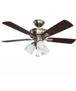 Vaurgas 44 Inch LED Indoor Ceiling Fan ~ Brushed Nickel Finish ~ 1001 98... - £68.75 GBP