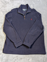 Polo Ralph Lauren Sweater 1/4 Zip 100% Cotton Mens XL Long Sleeve Blue P... - $17.14