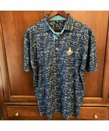 FootJoy FJ Carnoustie Men’s golf Shirt Polo XL Blue Design Graphic Print... - $48.51