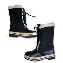Sociology Freeze All Weather Nubuck Upper Winter Boots Womens Size 6 Black - $26.73