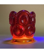 Vintage LE Smith Moon &amp; Stars Red Amberina Scallop Edge Toothpick Holder - $357.32 MXN