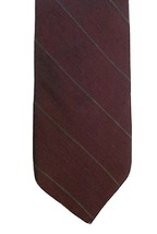 Men&#39;s KENNETH COLE REACTION Burgundy &amp; Gray Striped Tie 100% Silk Nice! - £13.76 GBP