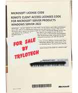 Microsoft Windows Server 2022 Remote Desktop 50Users Factory Sealed License Pack - $788.00