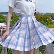 Pastel Blue JK Schoolgirl Uniform Skirt + Bowtie - $74.00