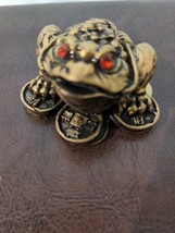 Jin Chang Money Frog  Animal Totem FENG SHUI Attract Luck Wealth Coin Bu... - $9.50