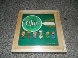 Clue Board Game in Wood Container-Complete - £23.70 GBP