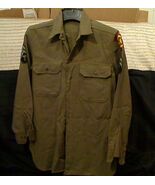 Near Perfect WWII US Army Military Ports Of Embarcation OD Shirt 14 1/2 ... - $35.00