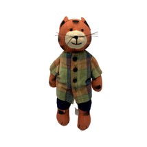 Pumpkin The Cat Plush Doll Toy Stuffed Animal 11 in Tall orange green pl... - $12.86