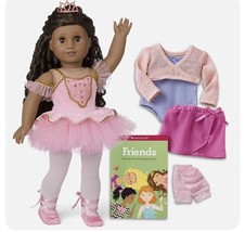 American Girl Sparkling Ballerina Doll + Outfit Set Dark Skin Truly Me - £89.68 GBP