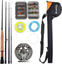Saltwater Freshwater Fly Fishing Rod with Reel Combo Kit - £102.36 GBP+