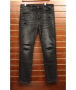 NEW Men&#39;s AE Super Skinny Jeans Destroyed Repair NE(X)T LEVEL Flex Black... - £37.32 GBP