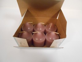 PartyLite CREAMY COCOA Votive Candles V06424  Box of 6 - £8.13 GBP