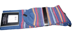 NEW Mens KENNETH ROBERTS  Multi Color Stripe SOCKS  Rayon 8 - 12 Color C... - £15.53 GBP