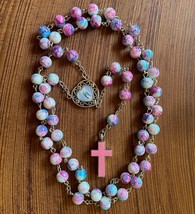 Pastel Pink Rosary Necklace Urn - $39.95