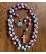 Pastel Pink Rosary Necklace Urn - $54.63 CAD