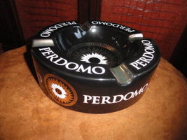 Perdomo Large Table Top Ceramic Black & Gold Ashtray NIB image 4