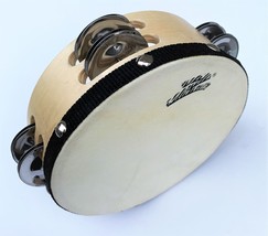 6&quot; inch Wood TAMBOURINE Double Jingle Row Band Percussion Musical Instrument - £12.17 GBP