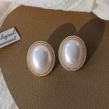 White Pearl Stud Earrings for Women - £7.85 GBP