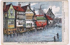 Art Postcard Heinrich Zille Vadding In Frankreich Fishing - £1.73 GBP