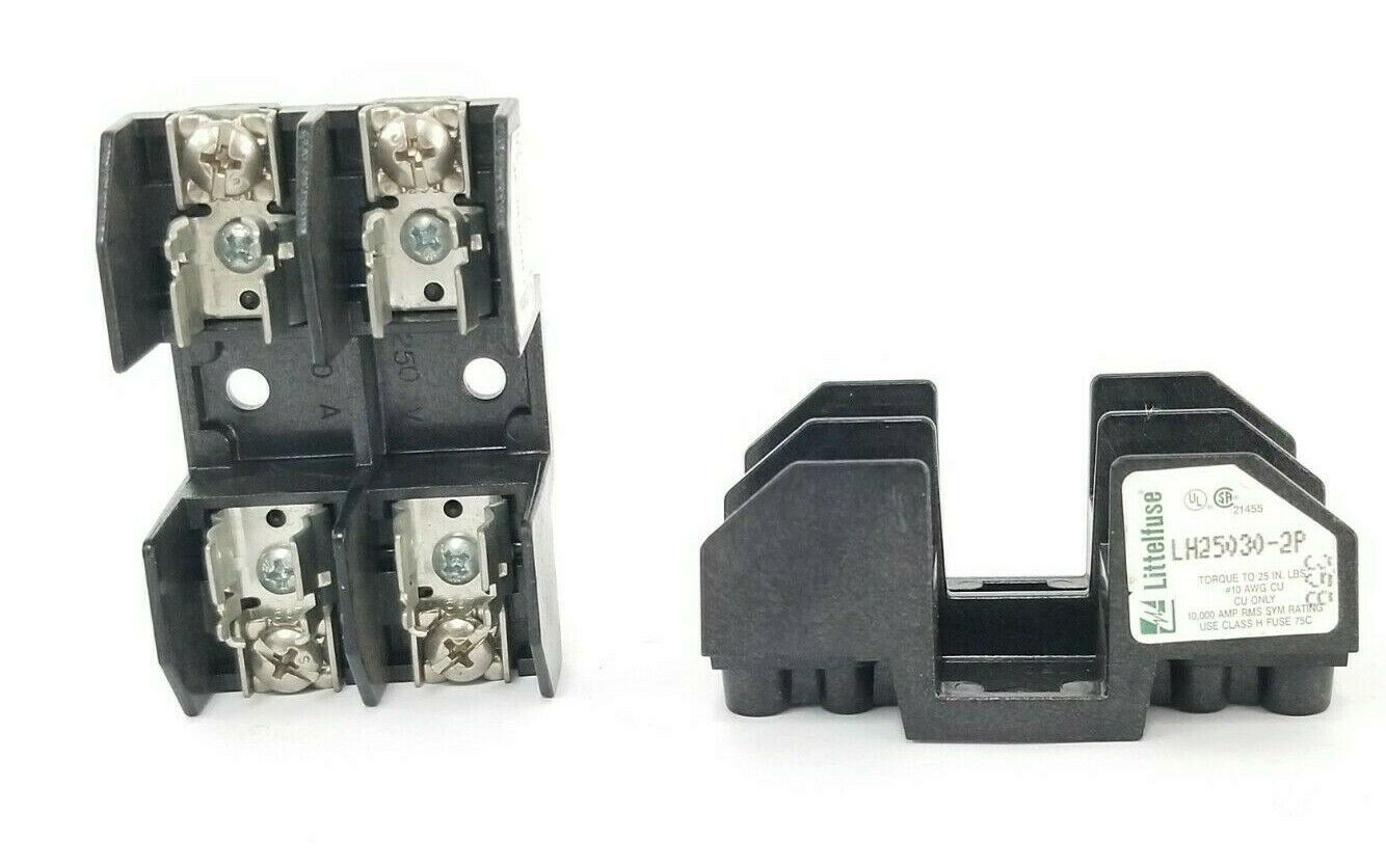 LOT OF 2 LITTELFUSE LH25030-2P FUSE HOLDERS LH250302P - $15.95