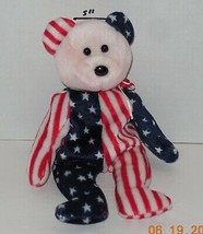 Ty Spangle The Bear 6&quot; Beanie baby plush toy - $9.65