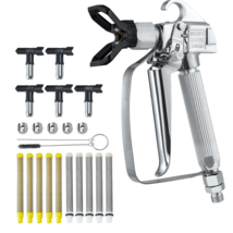 VEVOR Airless Paint Spray Gun,3600PSI,5 Tips,Swivel Joint,Filters,Cleani... - $34.90