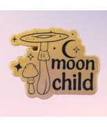 Moon Child Mushroom Magnet – Celestial Boho Kitchen Decor - $3.50