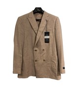 Stafford Blazer Mens 42R Smart Tech Wool Stretch Light Tan Heathered Cla... - £35.49 GBP