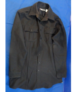 BLAUER DARK NAVY BLUE LONG SLEEVE FULL ZIP UP BUTTON UP MENS UNIFORM SHI... - $23.25