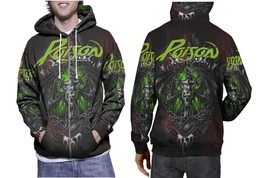 Poison Rock Band  Mens Graphic Zip Up Hooded Hoodie - £27.69 GBP+