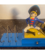 Vintage 60s Earl Bernard Pirate Letter &amp; Pencil Holder w/ Drawer Made in... - $29.40