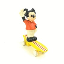 Vintage 1978 Azrak Disney Mickey Mouse Skater Skateboard Pull Back Toy - Works - $28.45