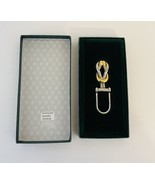 Vintage Rare Gucci Two Tone Knot Design Keychain 1980’s With Original Box - $368.98