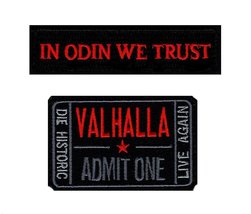 Ticket to Valhalla Admit One in Odin We Trust Hook Patch (Bundle) - £9.56 GBP