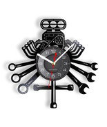 Wall clock Vinyl Record industrial style V8 supercharger engine Mad Max ... - $38.61+