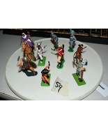 Lot of 9 Vintage Britains various foot soldier with 1 horseback Figures ... - $37.20 CAD