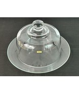 NEW Arcoroc Cheese Glass Plate w/ Cover Dome Cloche Lid Covered Etched A... - £19.75 GBP