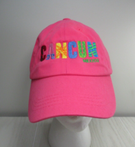 Pink Cancun Mexico embroidered colorful lettering baseball hat cap OS - £7.90 GBP