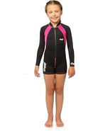 Cressi KIDS SWIMSUIT Pink Black Long Sleeves 1.5mm Neoprene Suit Girls M... - $365.25 MXN